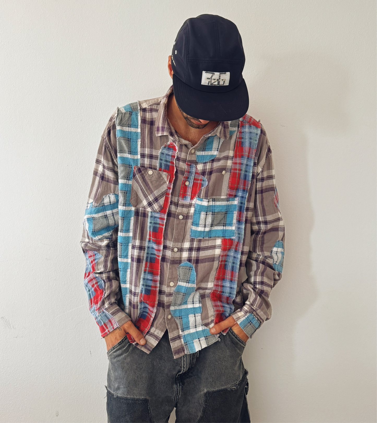 Upcycled lumberjack shirt (L)
