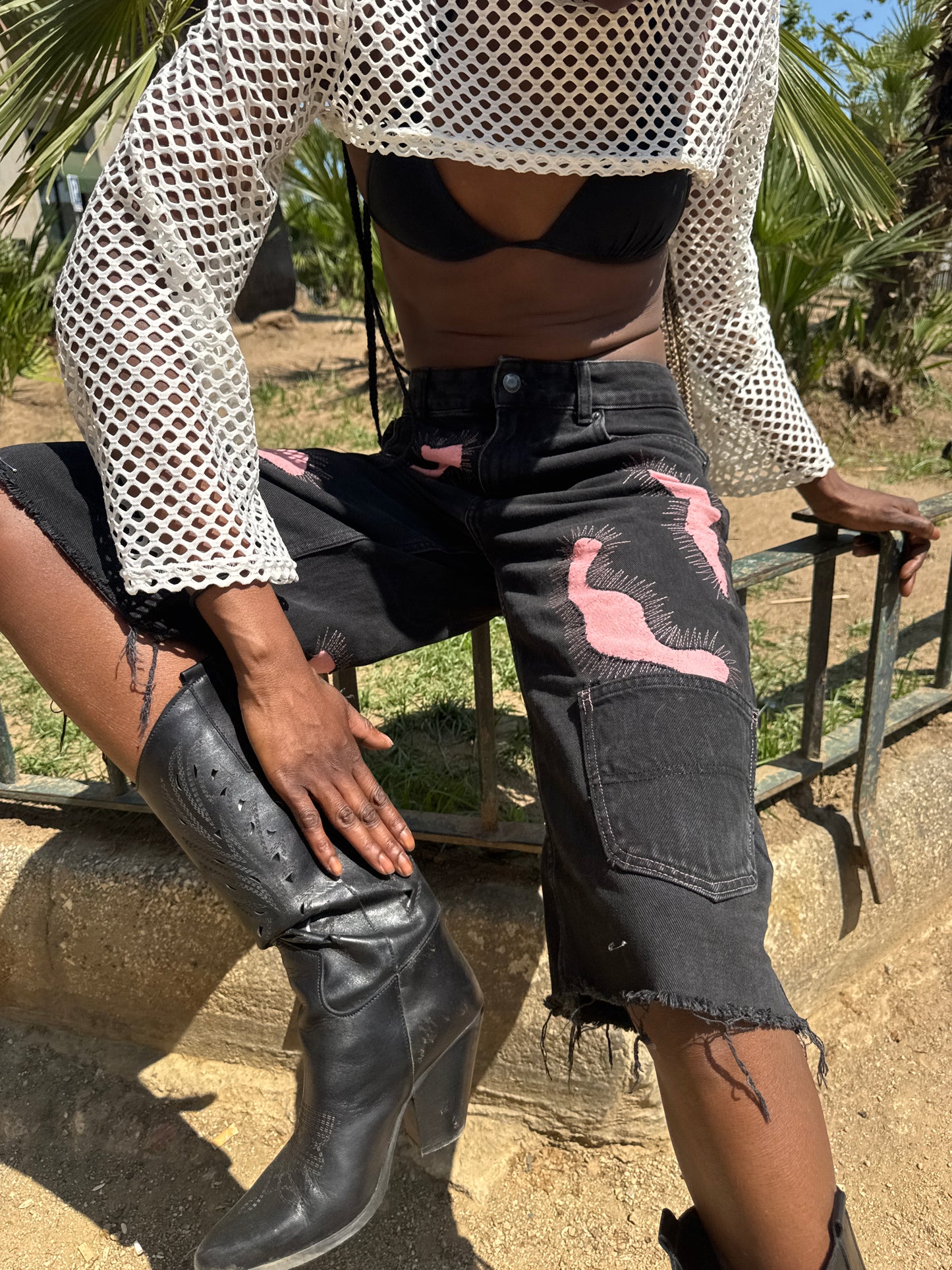 Upcycled denim shorts (W)