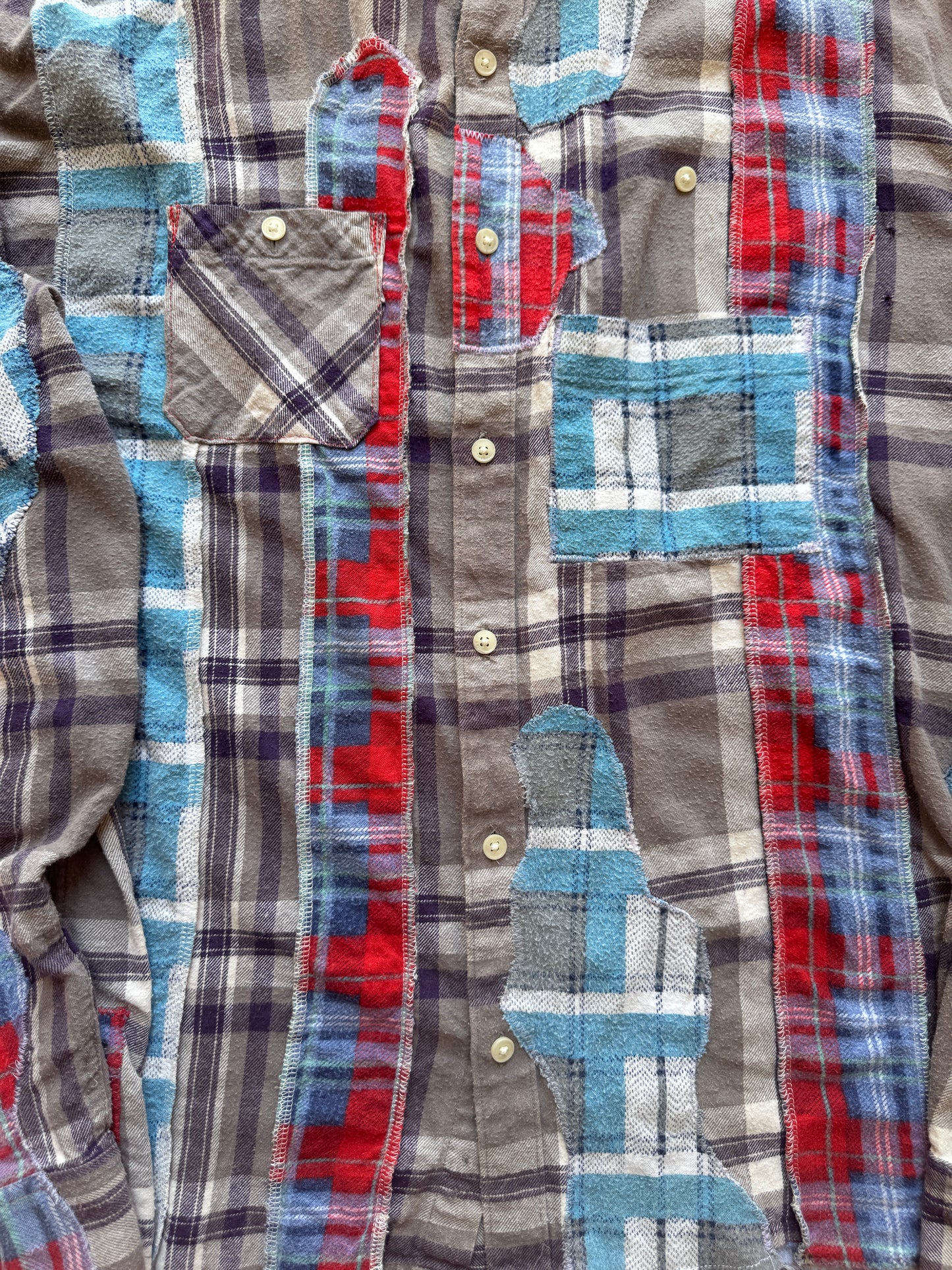 Upcycled lumberjack shirt (L)