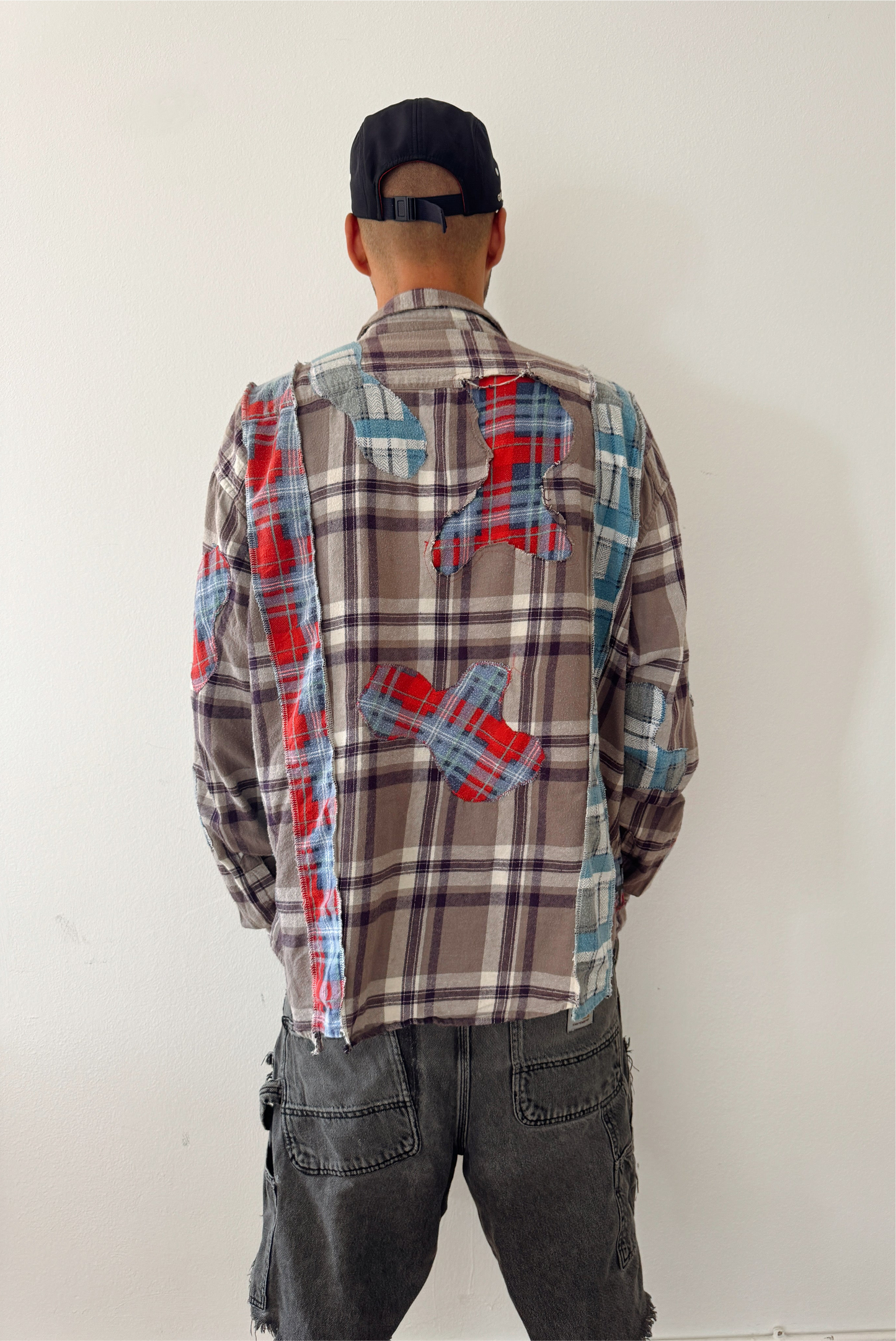 Upcycled lumberjack shirt (L)
