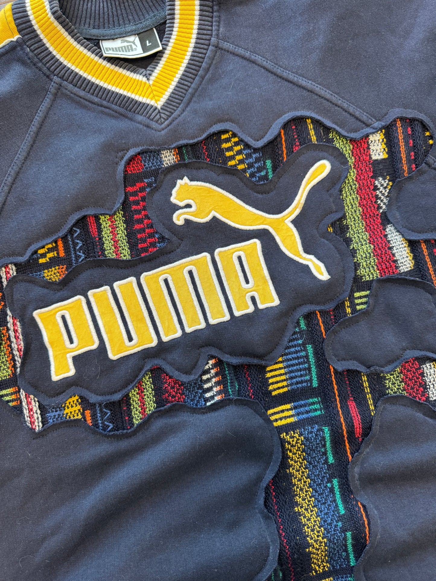 upcycled puma x coogie sweater