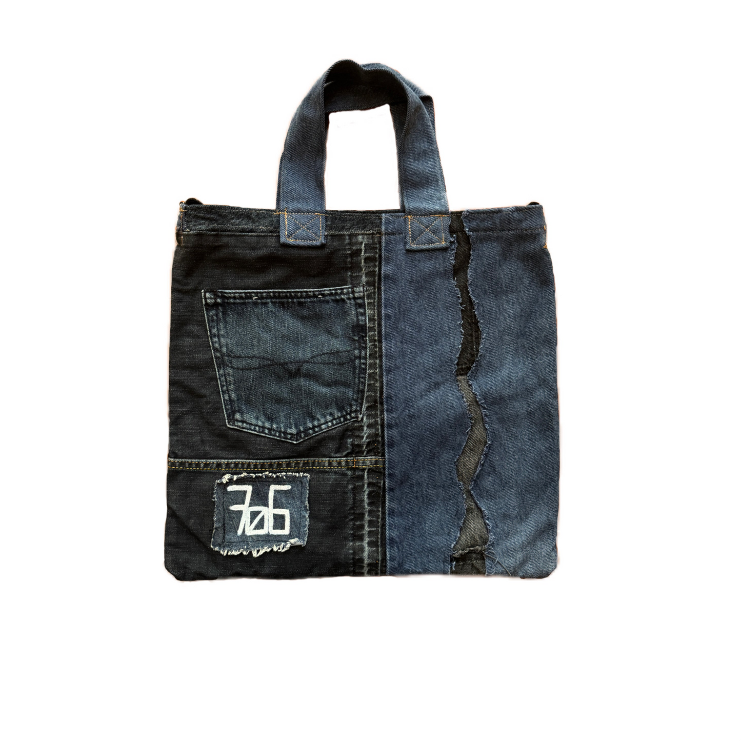 Upcycled denim tote bag