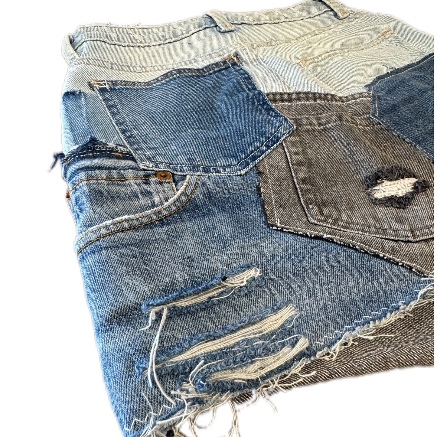 Upcycled denim skirt