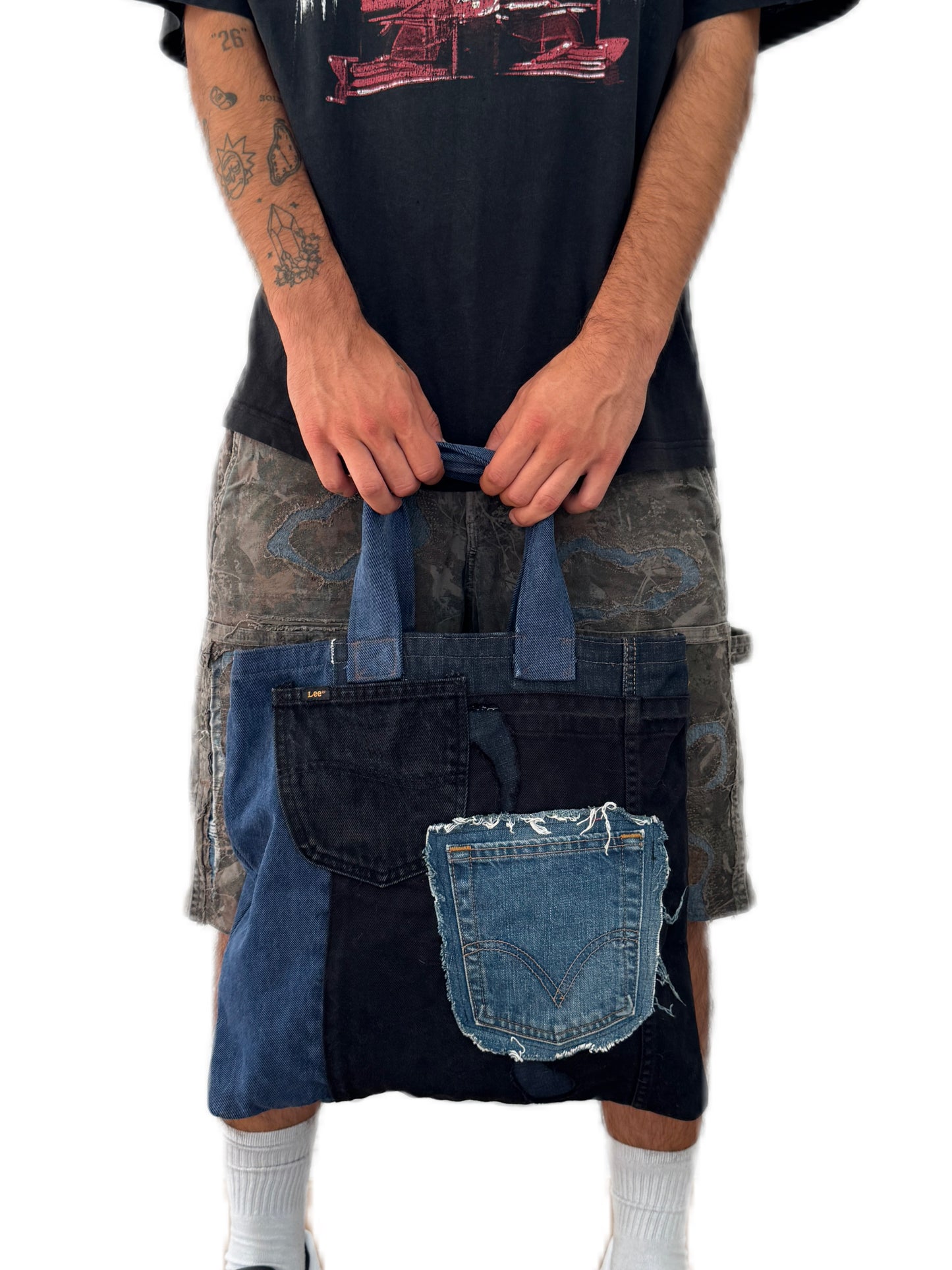 Upcycled denim tote bag