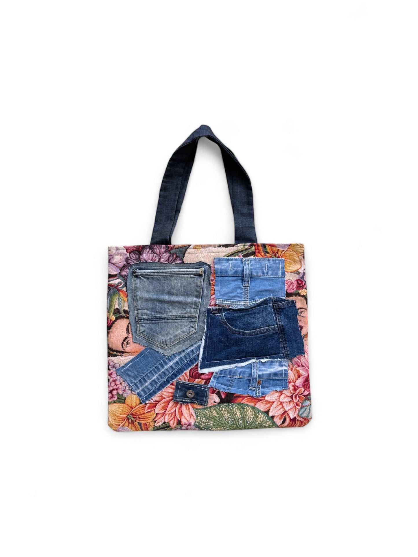 Upcycled „Frida Kahlo“ Tote Bag (M)