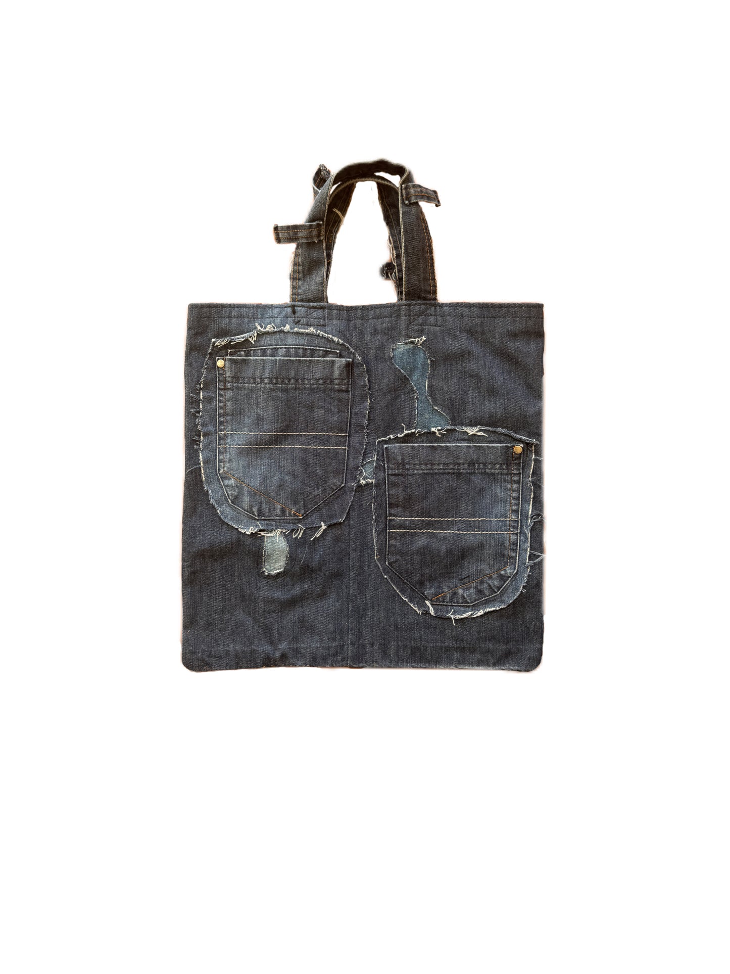Upcycled denim tote bag (S)