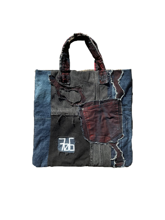 Upcycled denim tote bag