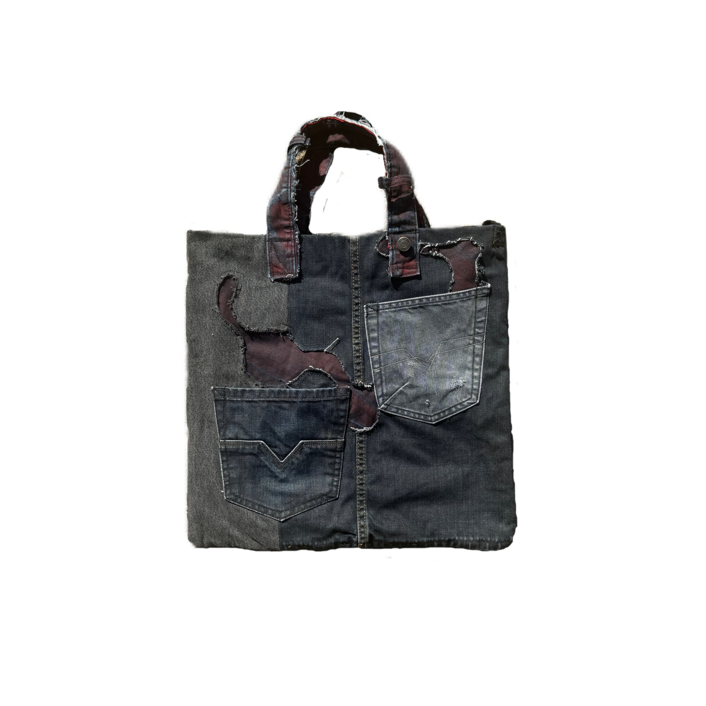 Upcycled denim tote bag