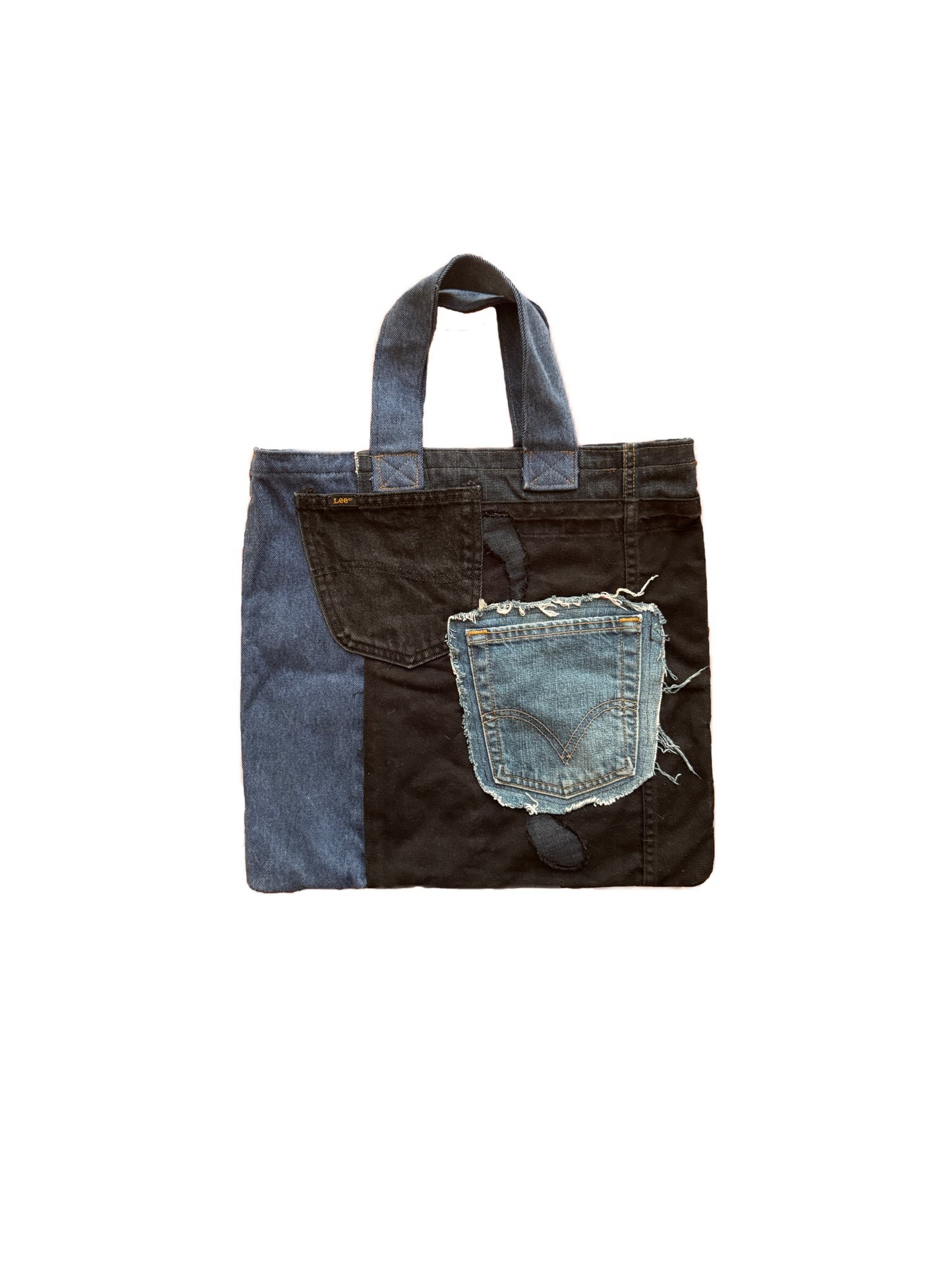 Upcycled denim tote bag