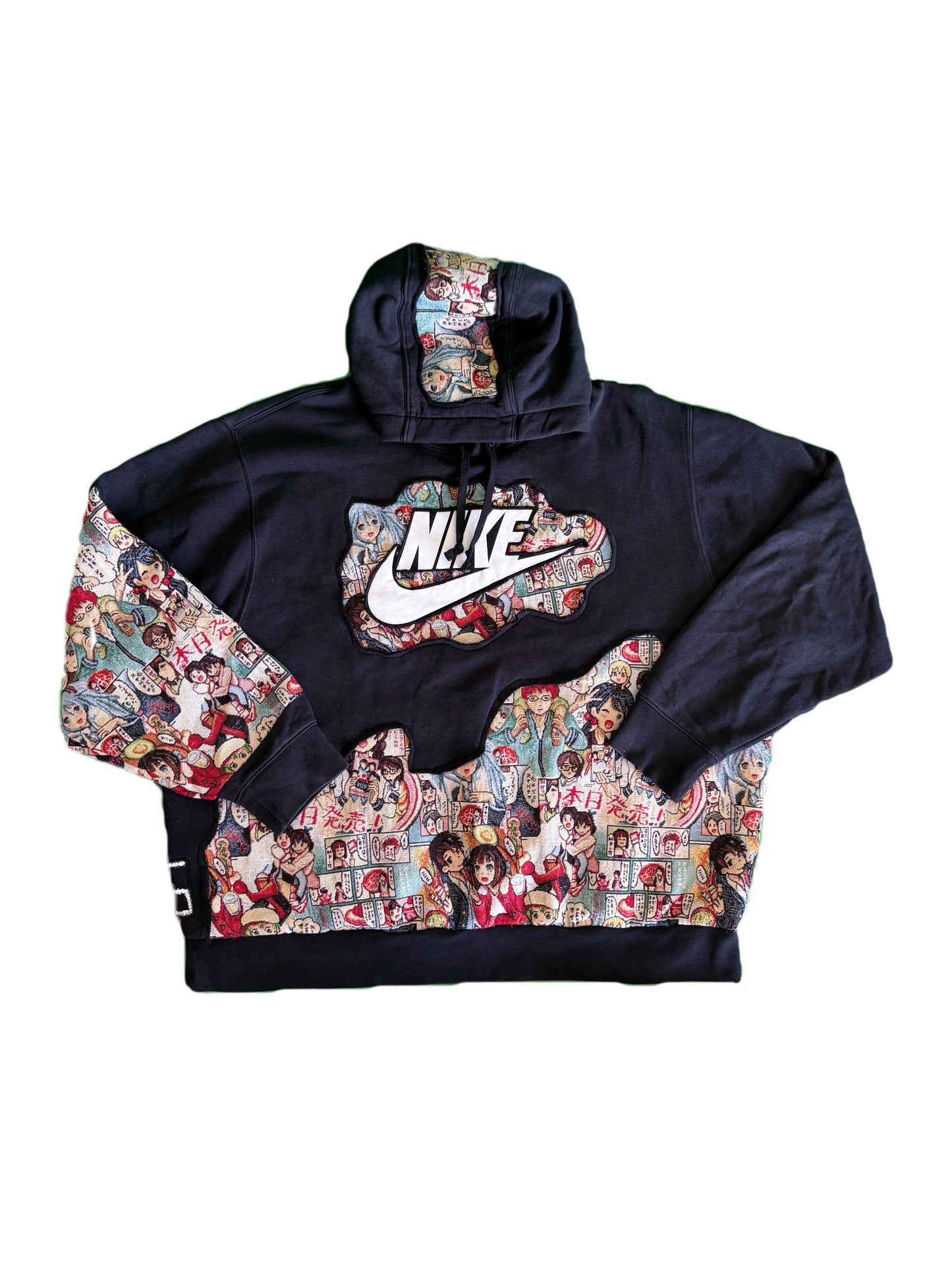 reworked “manga” Nike hoodie