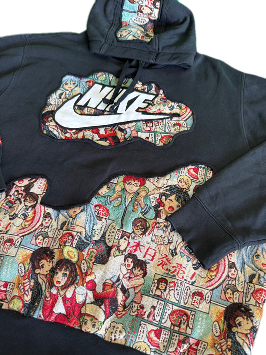 reworked “manga” Nike hoodie