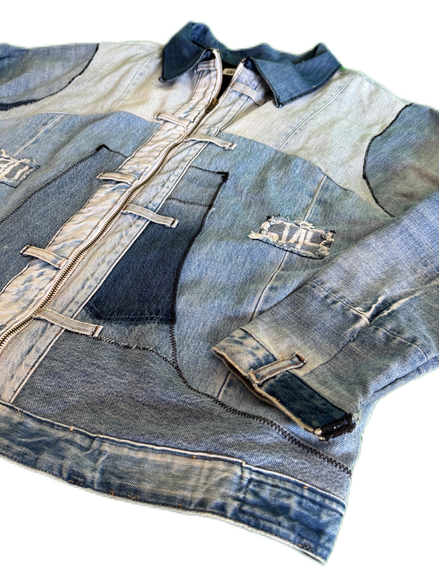 Upcycling „Open Eye“ Jeansjacke