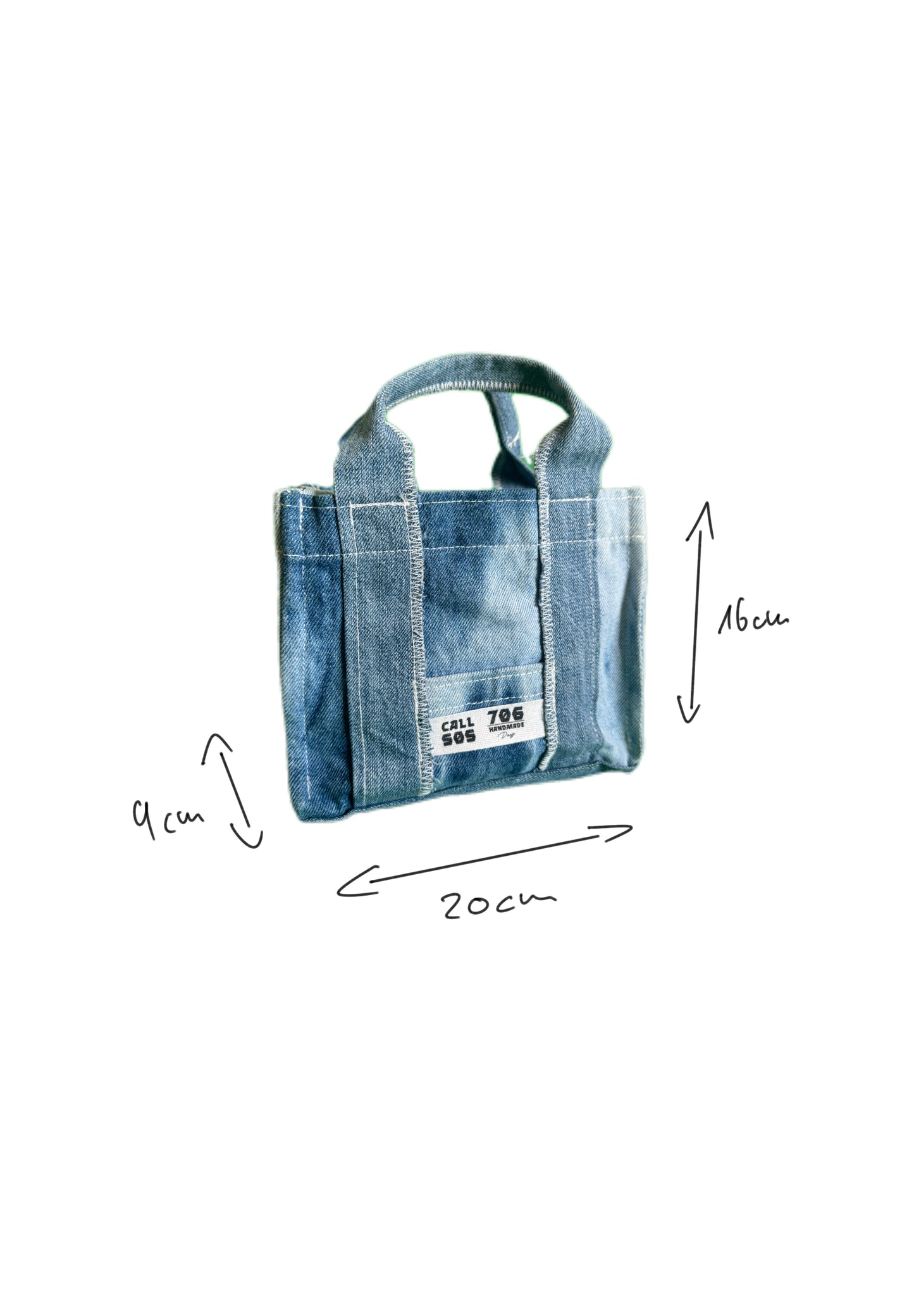 Upcycled denim tote bag