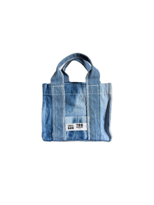 Upcycled denim tote bag