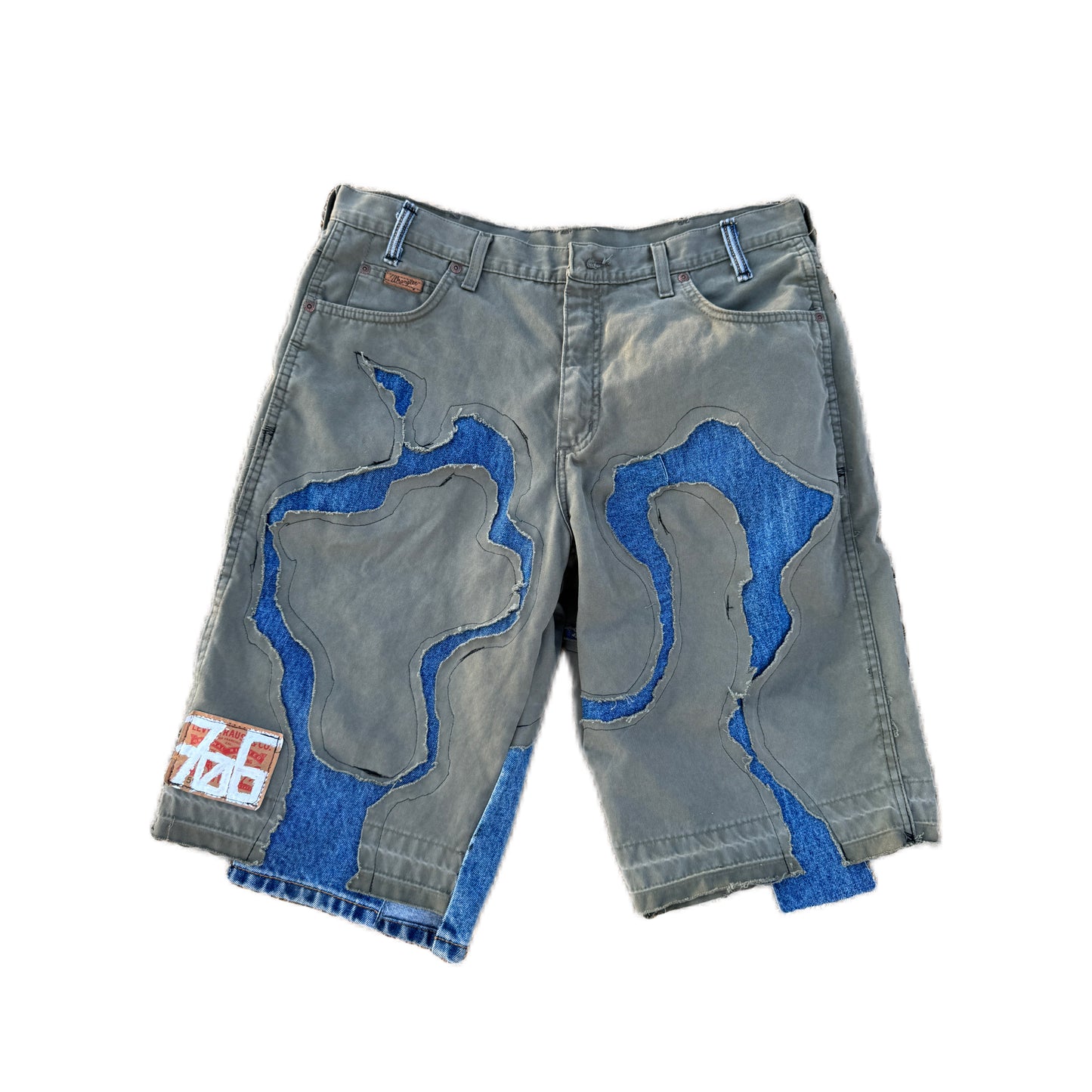 "Clean River" Upcycled Wrangler Short