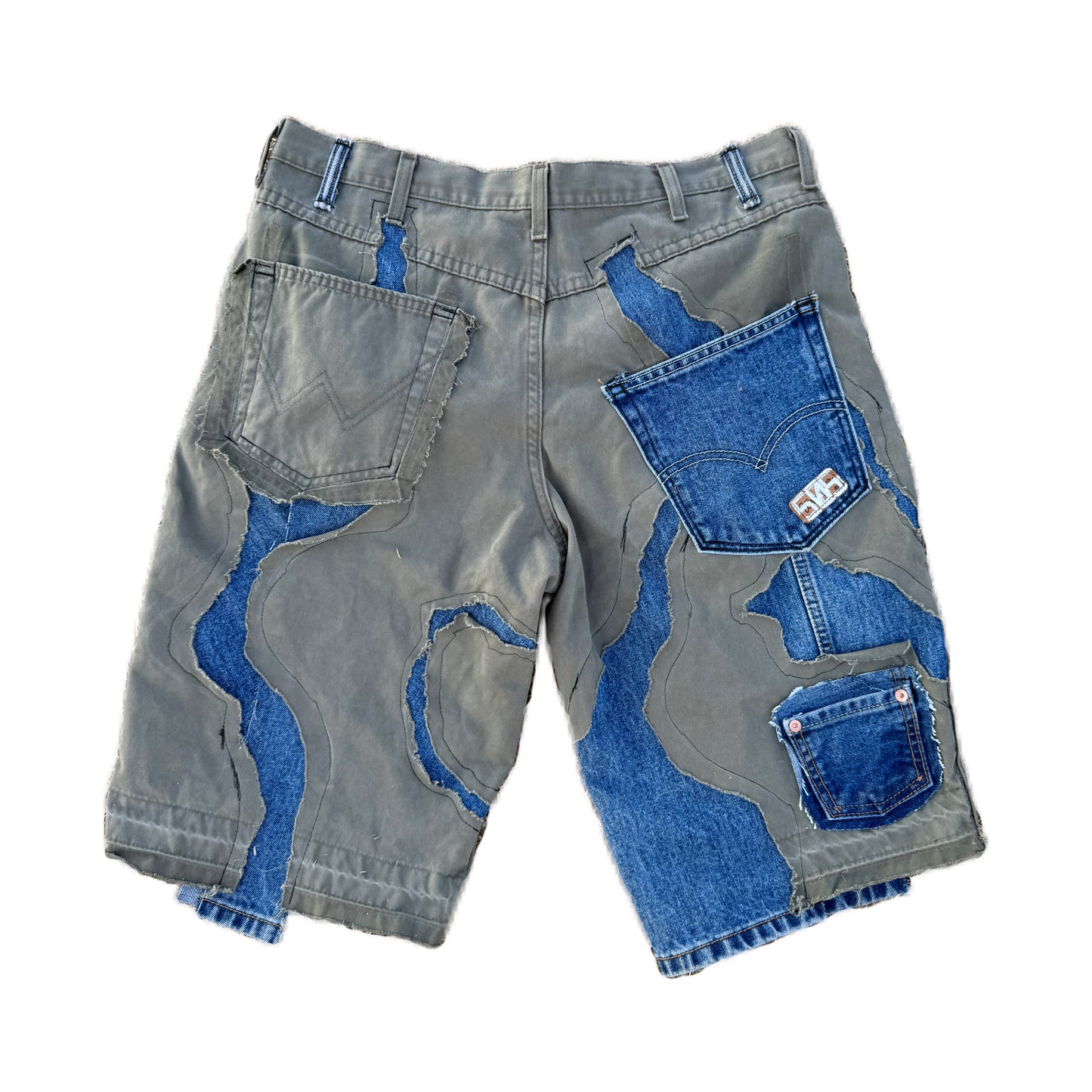 "Clean River" Upcycled Wrangler Short